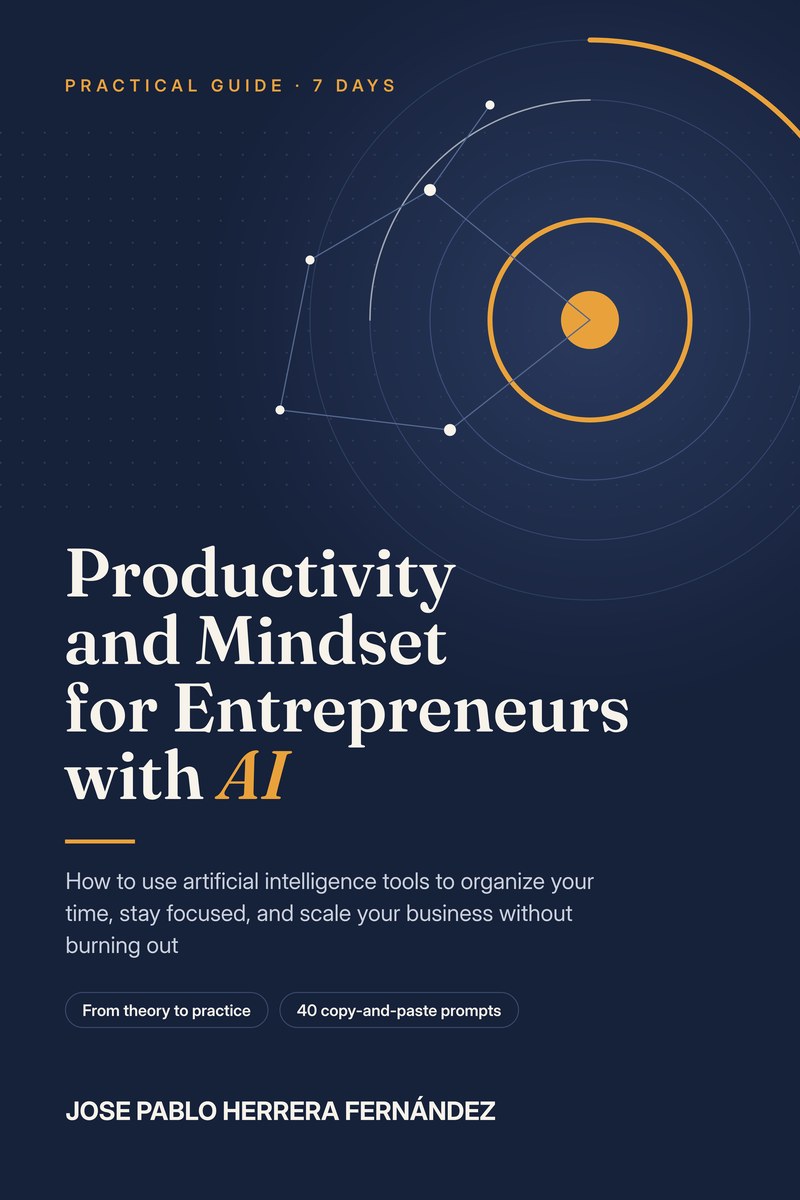 Cover of the book Productivity and Mindset for Entrepreneurs with AI, by Jose Pablo Herrera Fernández