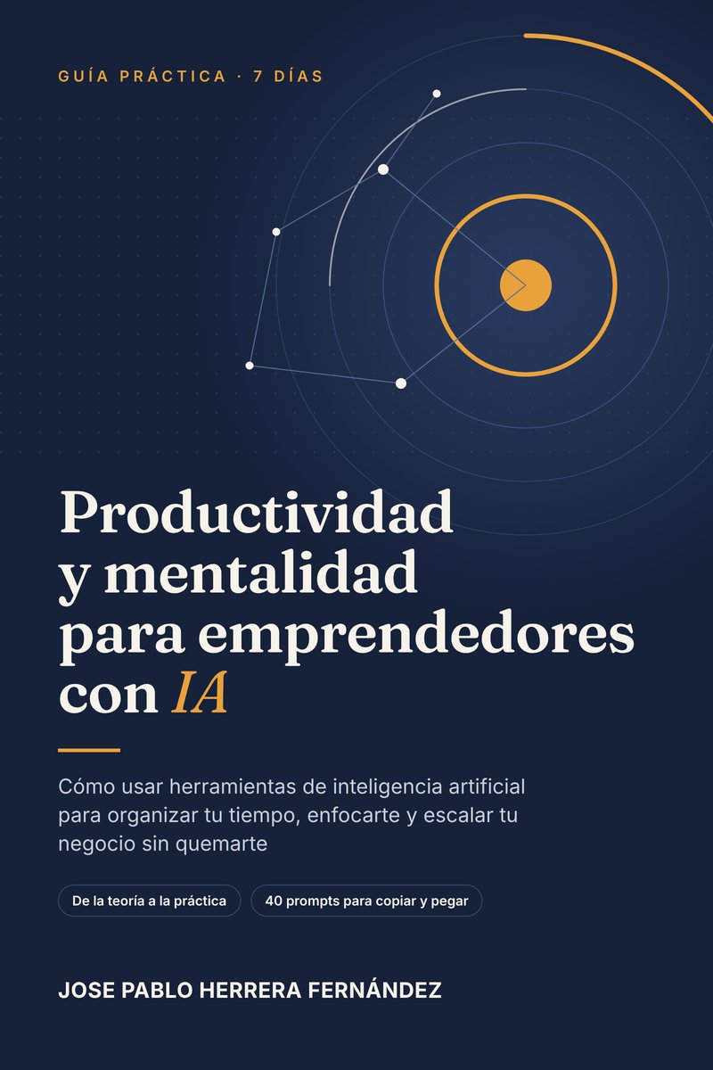 Portada del libro Productividad y mentalidad para emprendedores con IA, de Jose Pablo Herrera Fernández
